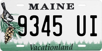 ME license plate 9345UI