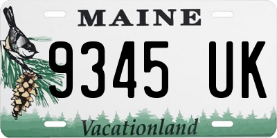 ME license plate 9345UK