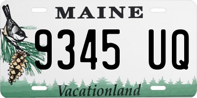 ME license plate 9345UQ