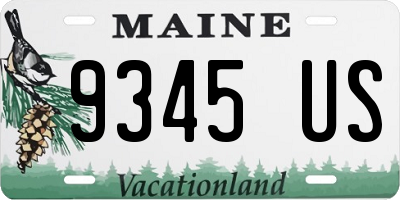 ME license plate 9345US