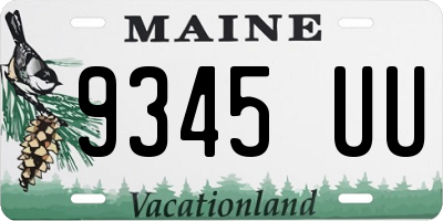 ME license plate 9345UU