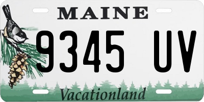 ME license plate 9345UV