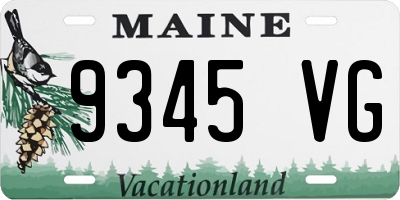 ME license plate 9345VG
