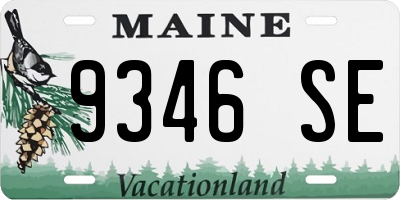 ME license plate 9346SE