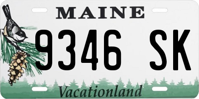 ME license plate 9346SK