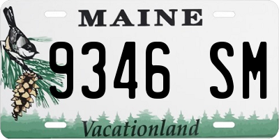 ME license plate 9346SM