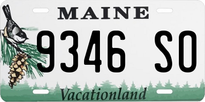 ME license plate 9346SO