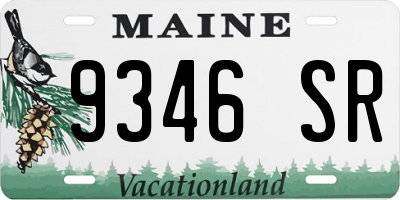 ME license plate 9346SR