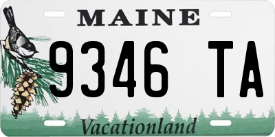 ME license plate 9346TA