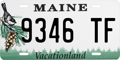 ME license plate 9346TF