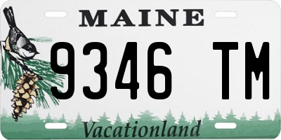 ME license plate 9346TM