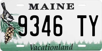 ME license plate 9346TY