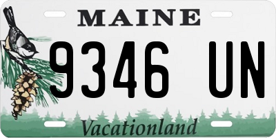 ME license plate 9346UN