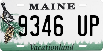 ME license plate 9346UP