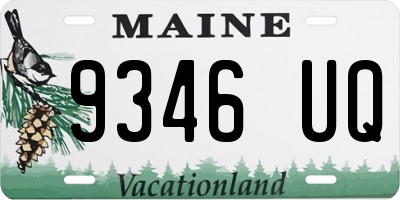 ME license plate 9346UQ