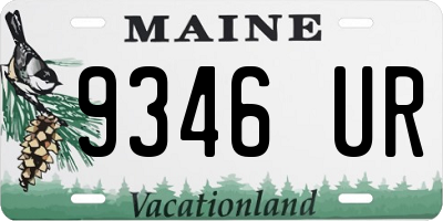 ME license plate 9346UR