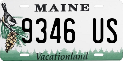 ME license plate 9346US