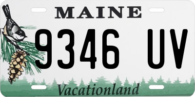 ME license plate 9346UV