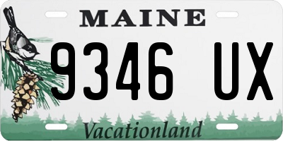 ME license plate 9346UX