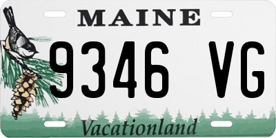 ME license plate 9346VG