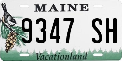 ME license plate 9347SH
