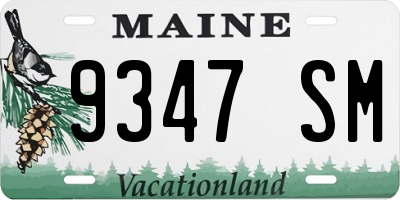 ME license plate 9347SM