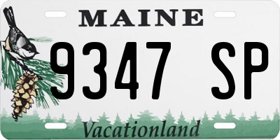 ME license plate 9347SP