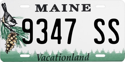 ME license plate 9347SS