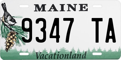 ME license plate 9347TA
