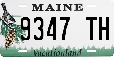 ME license plate 9347TH