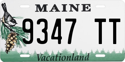 ME license plate 9347TT