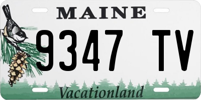 ME license plate 9347TV