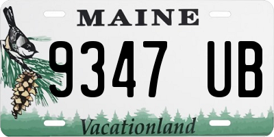 ME license plate 9347UB