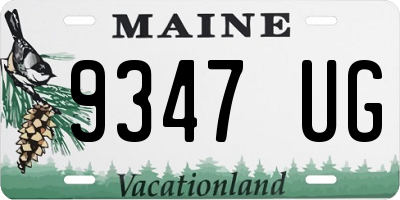 ME license plate 9347UG