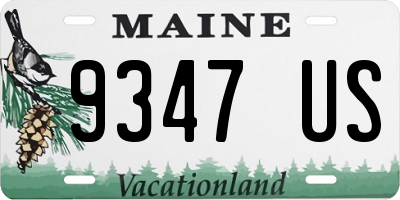 ME license plate 9347US