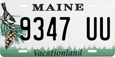 ME license plate 9347UU