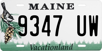 ME license plate 9347UW