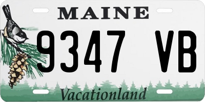 ME license plate 9347VB