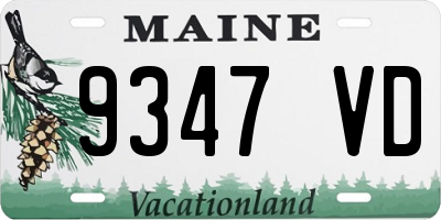 ME license plate 9347VD
