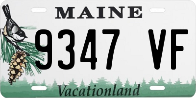 ME license plate 9347VF