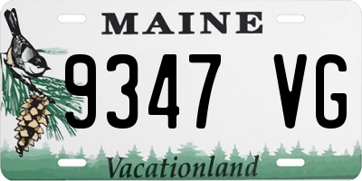 ME license plate 9347VG