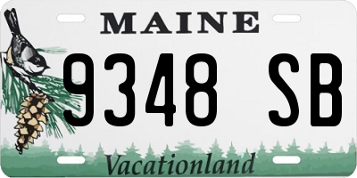 ME license plate 9348SB