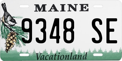 ME license plate 9348SE