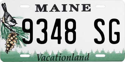 ME license plate 9348SG