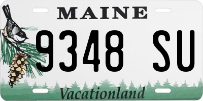 ME license plate 9348SU