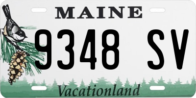 ME license plate 9348SV