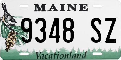 ME license plate 9348SZ