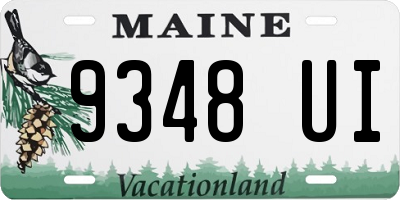 ME license plate 9348UI