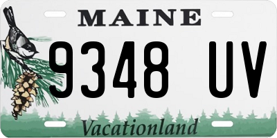 ME license plate 9348UV