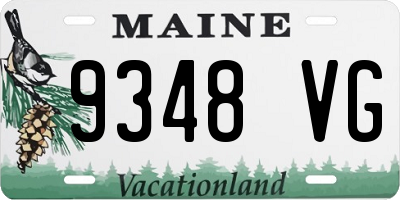 ME license plate 9348VG